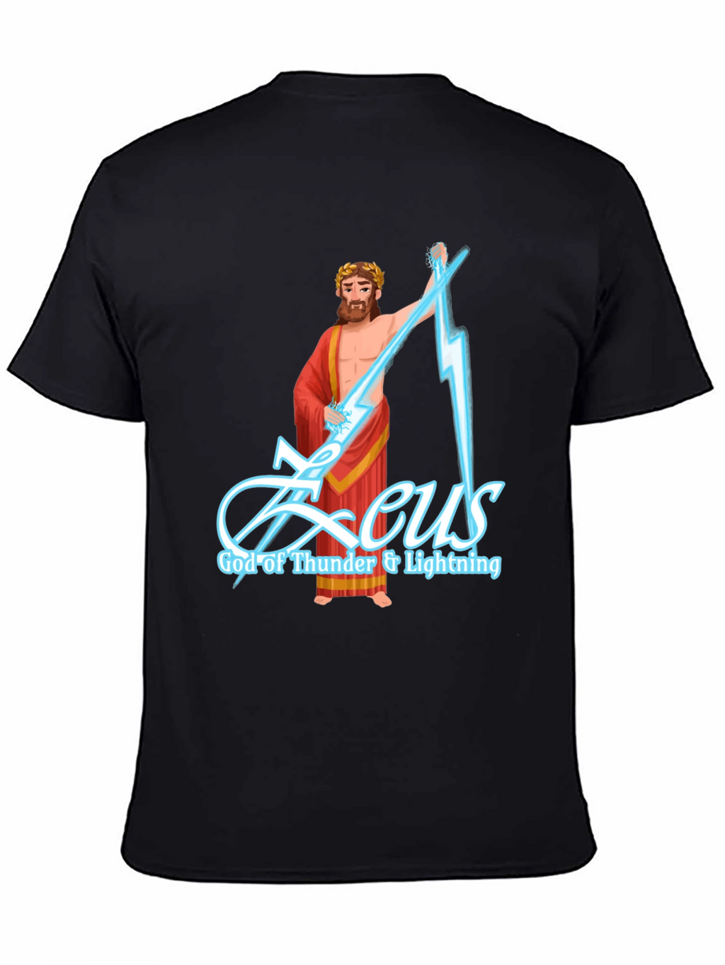 Zeus God of Thunder & Lightning Graphic T-Shirt