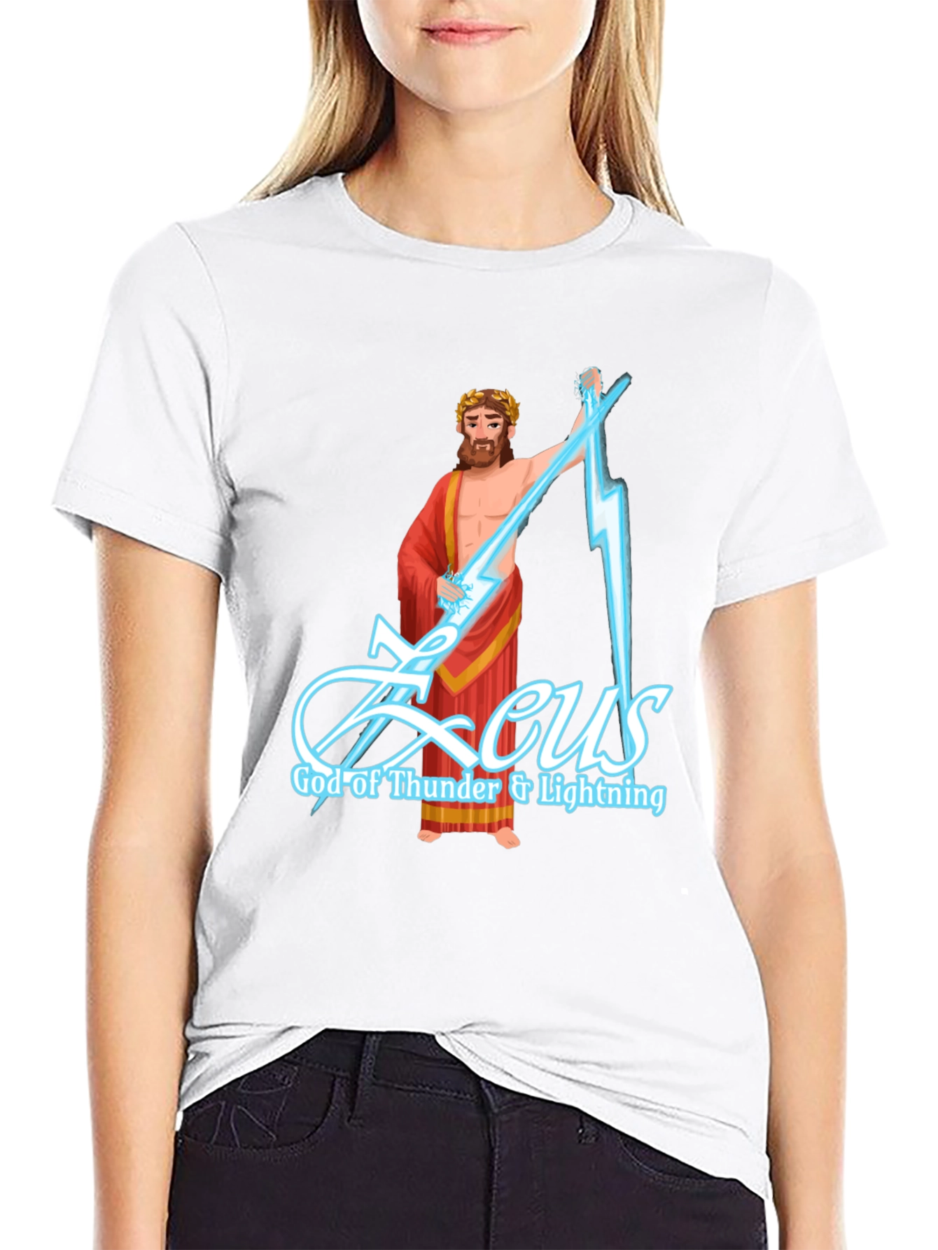 Zeus God of Thunder & Lightning Graphic T-Shirt