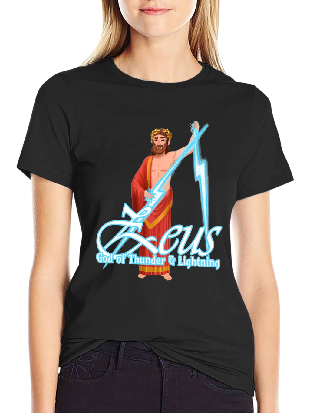Zeus God of Thunder & Lightning Graphic T-Shirt