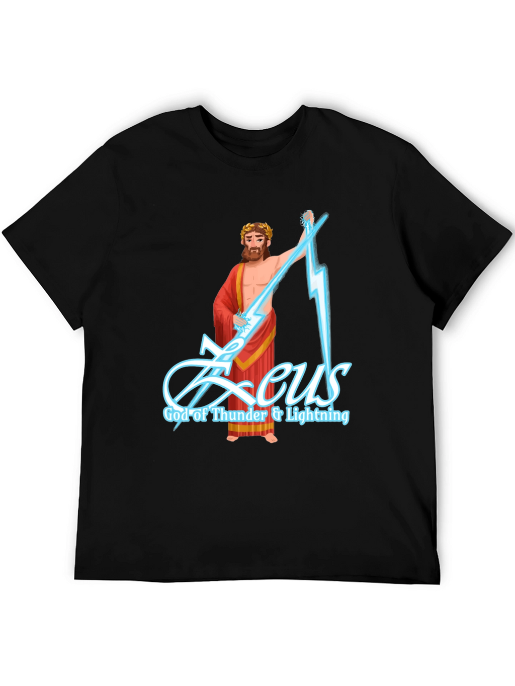 Zeus God of Thunder & Lightning Graphic T-Shirt