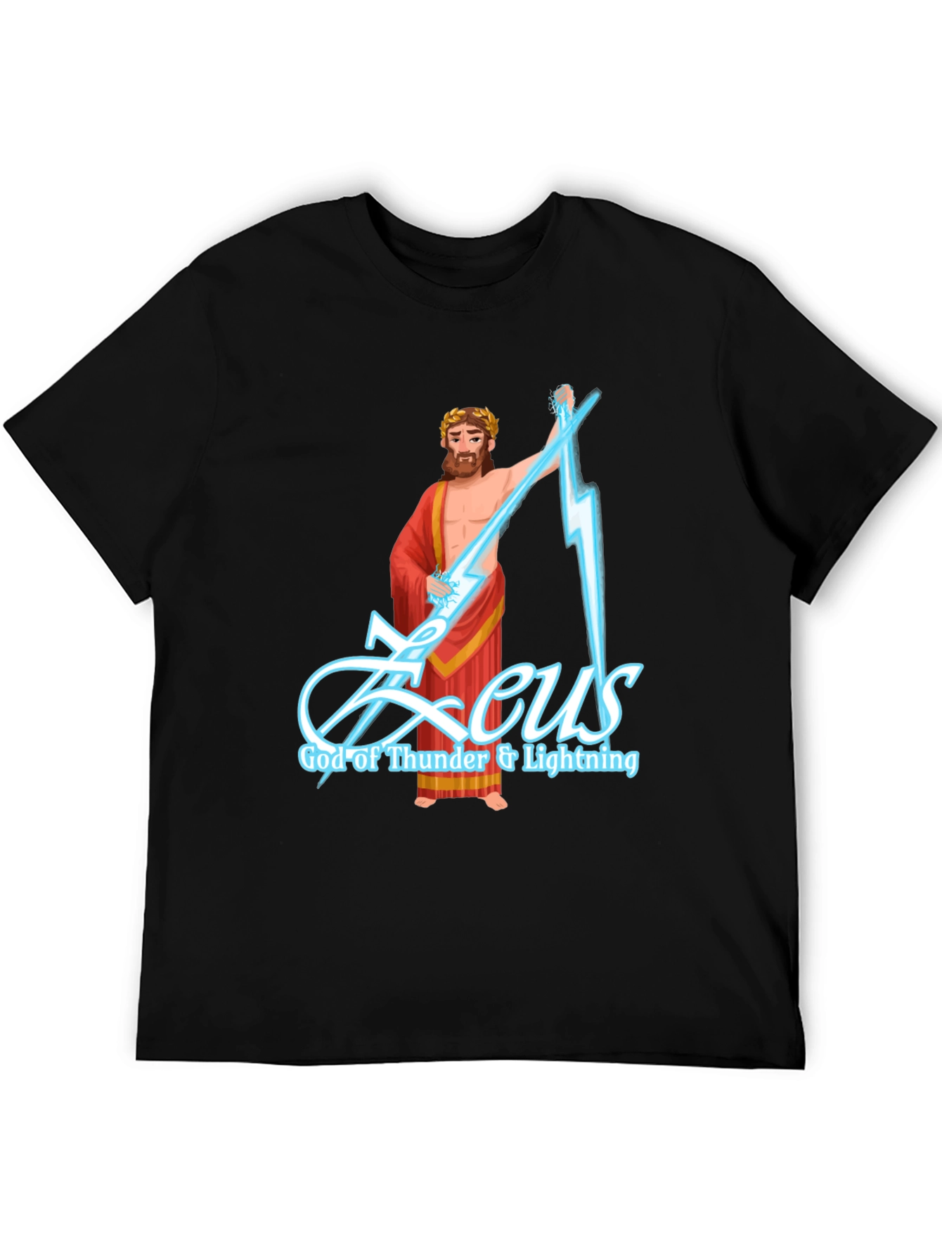 Zeus God of Thunder & Lightning Graphic T-Shirt