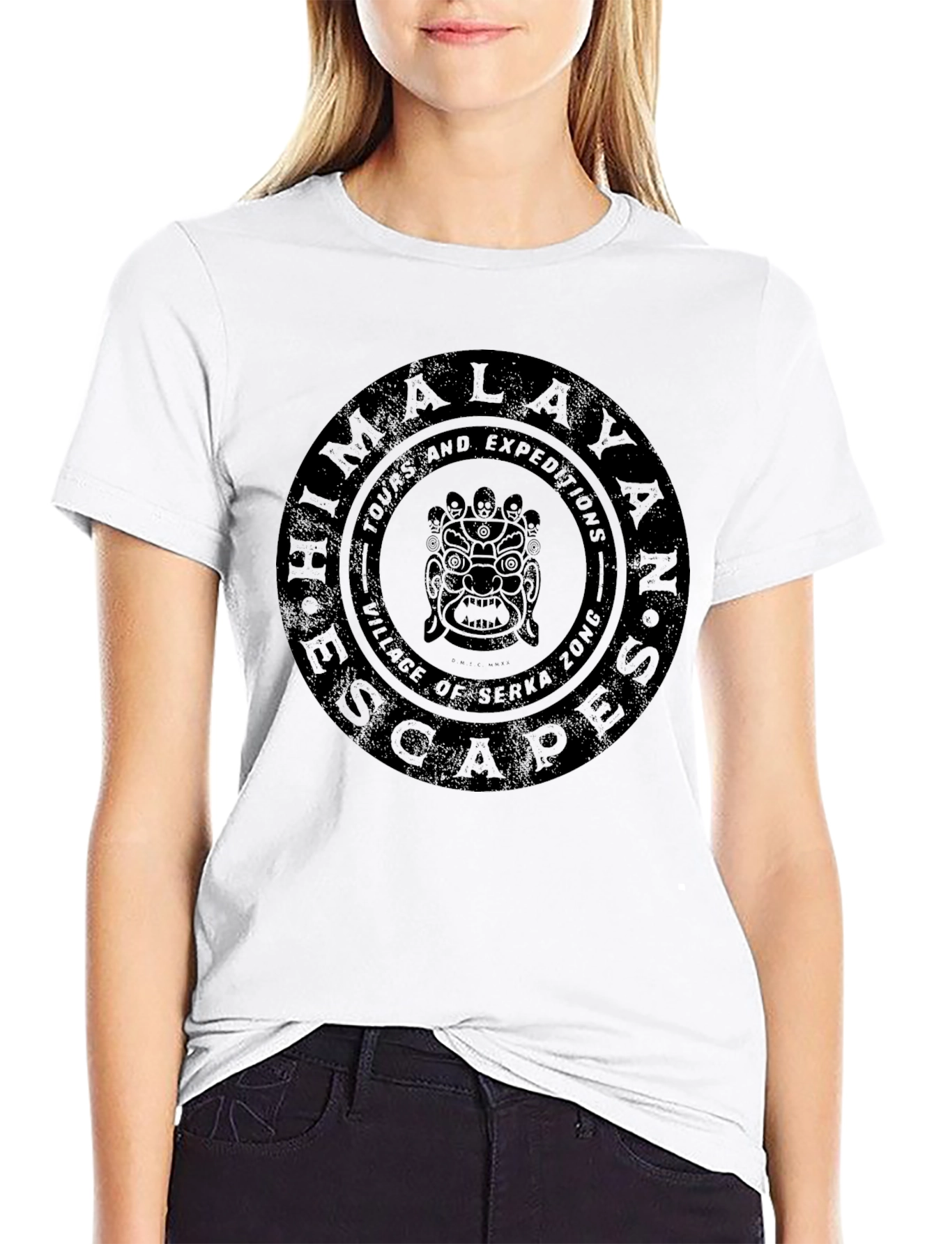 Himalayan Escapes Black Graphic Tee