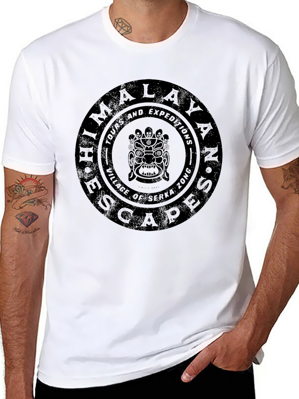 Himalayan Escapes Black Graphic Tee