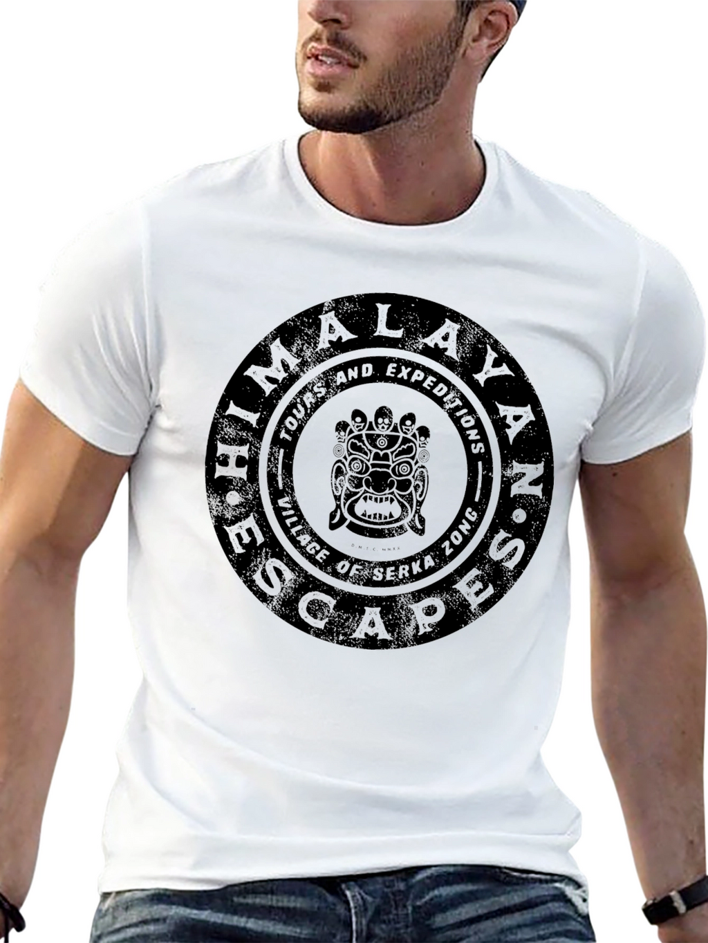 Himalayan Escapes Black Graphic Tee