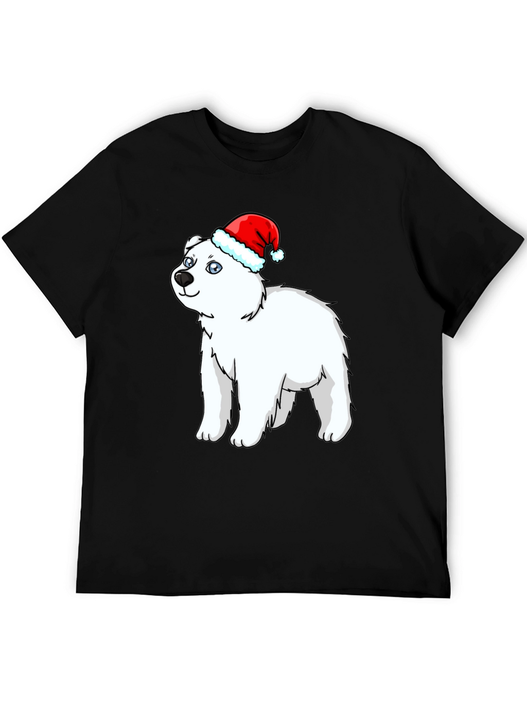 Festive Polar Bear Graphic Tee - Holiday Fun
