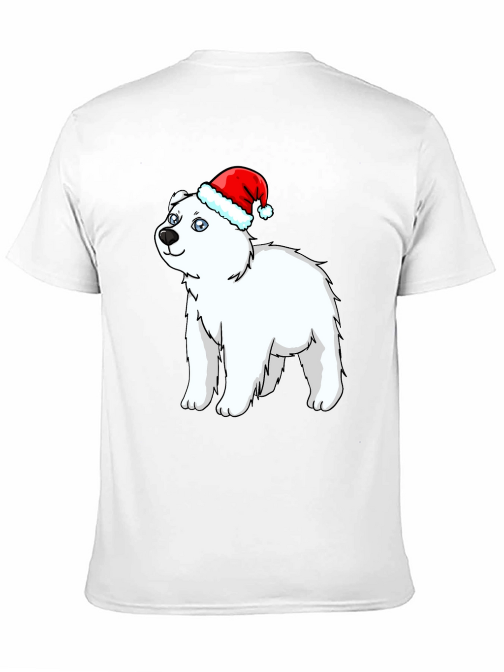 Festive Polar Bear Graphic Tee - Holiday Fun
