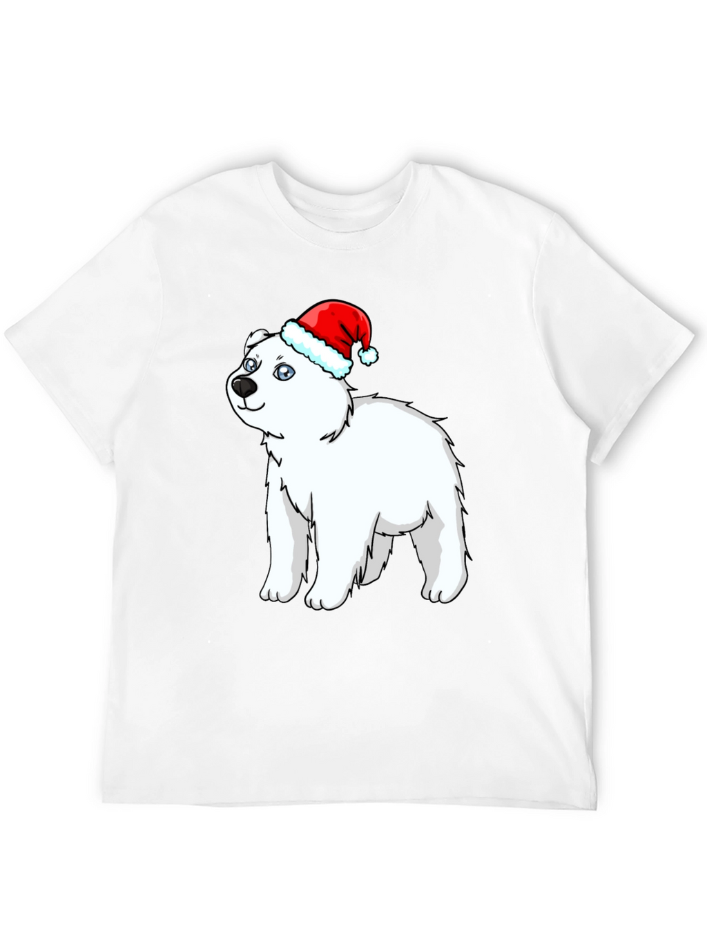 Festive Polar Bear Graphic Tee - Holiday Fun