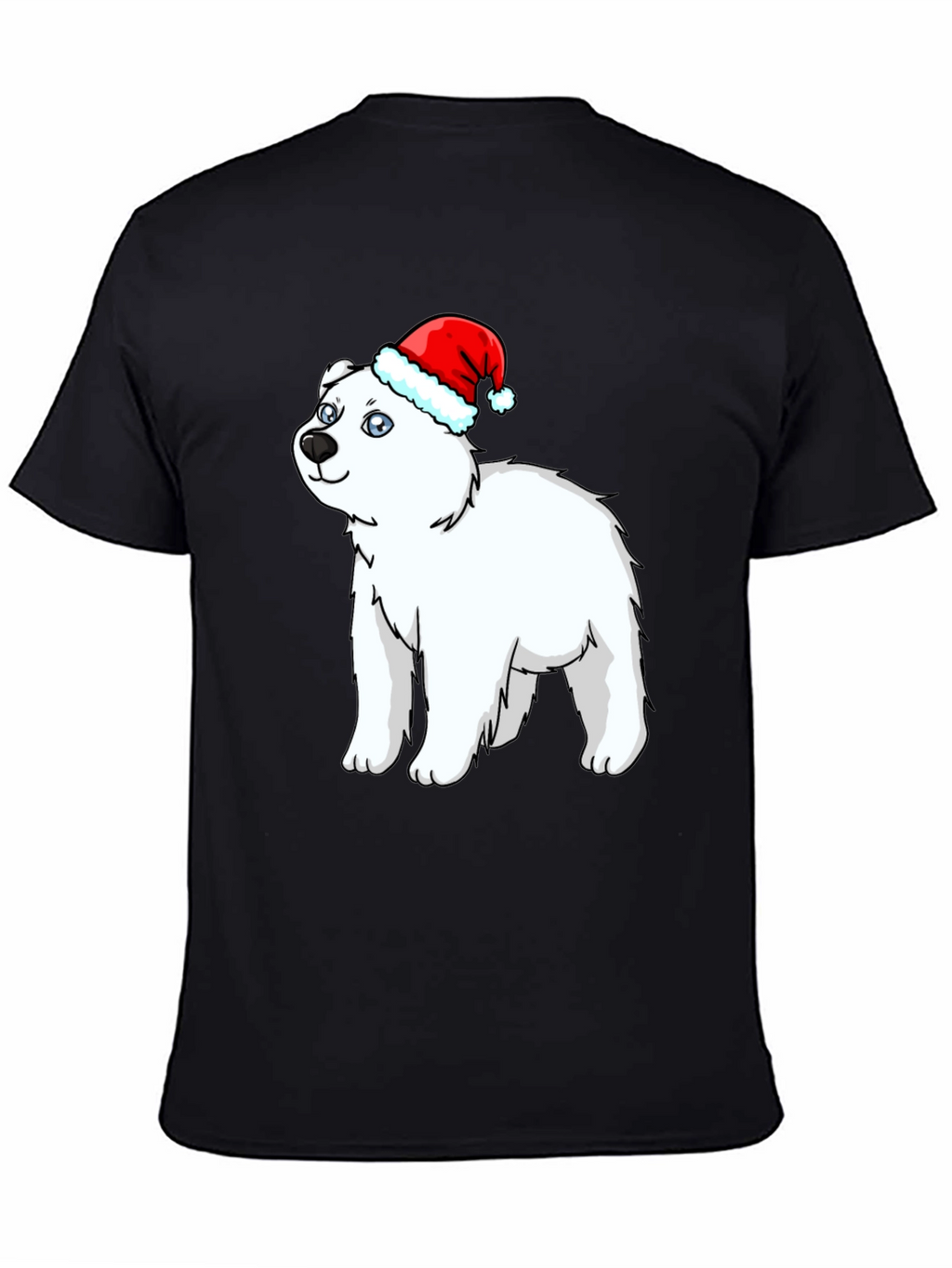 Festive Polar Bear Graphic Tee - Holiday Fun