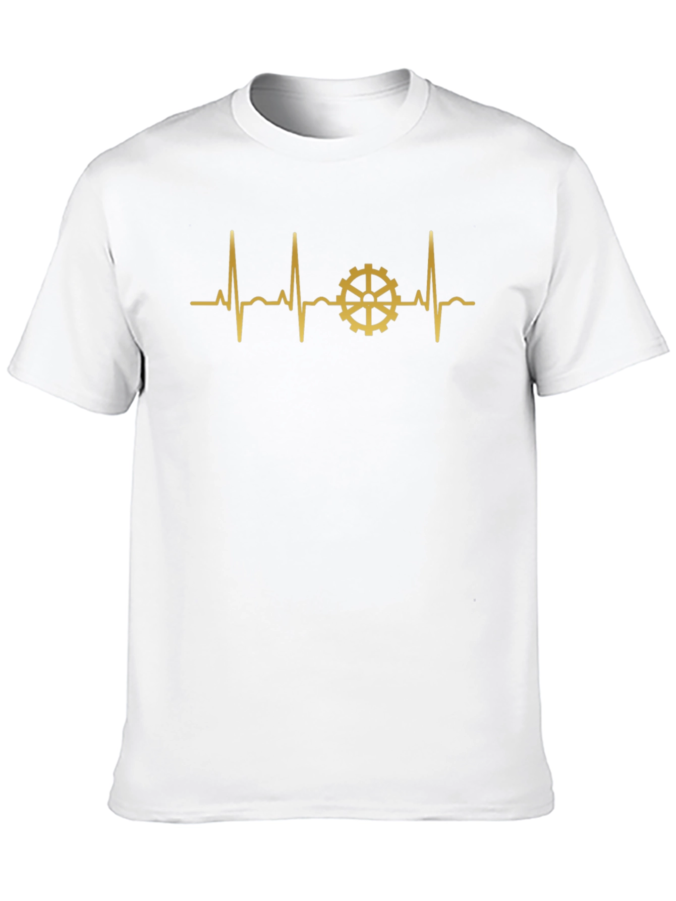Gear Heartbeat Graphic Tee - Black Cotton T-Shirt