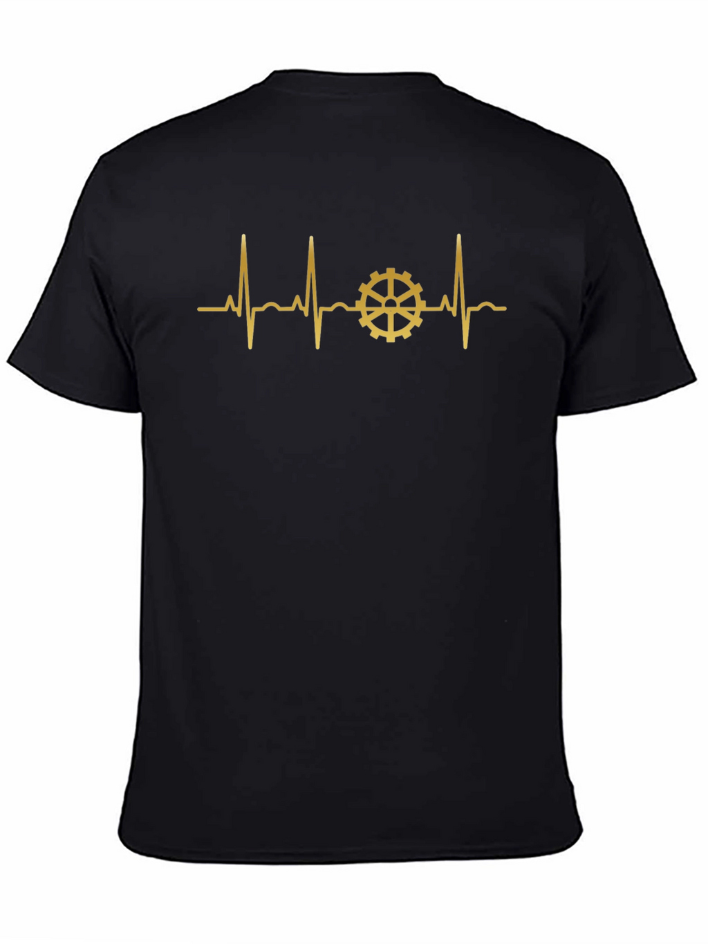 Gear Heartbeat Graphic Tee - Black Cotton T-Shirt