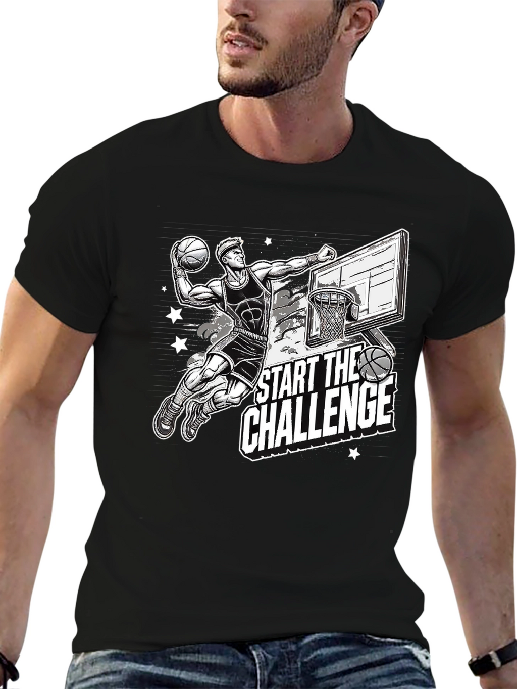 Basketball Challenge Graphic T-Shirt