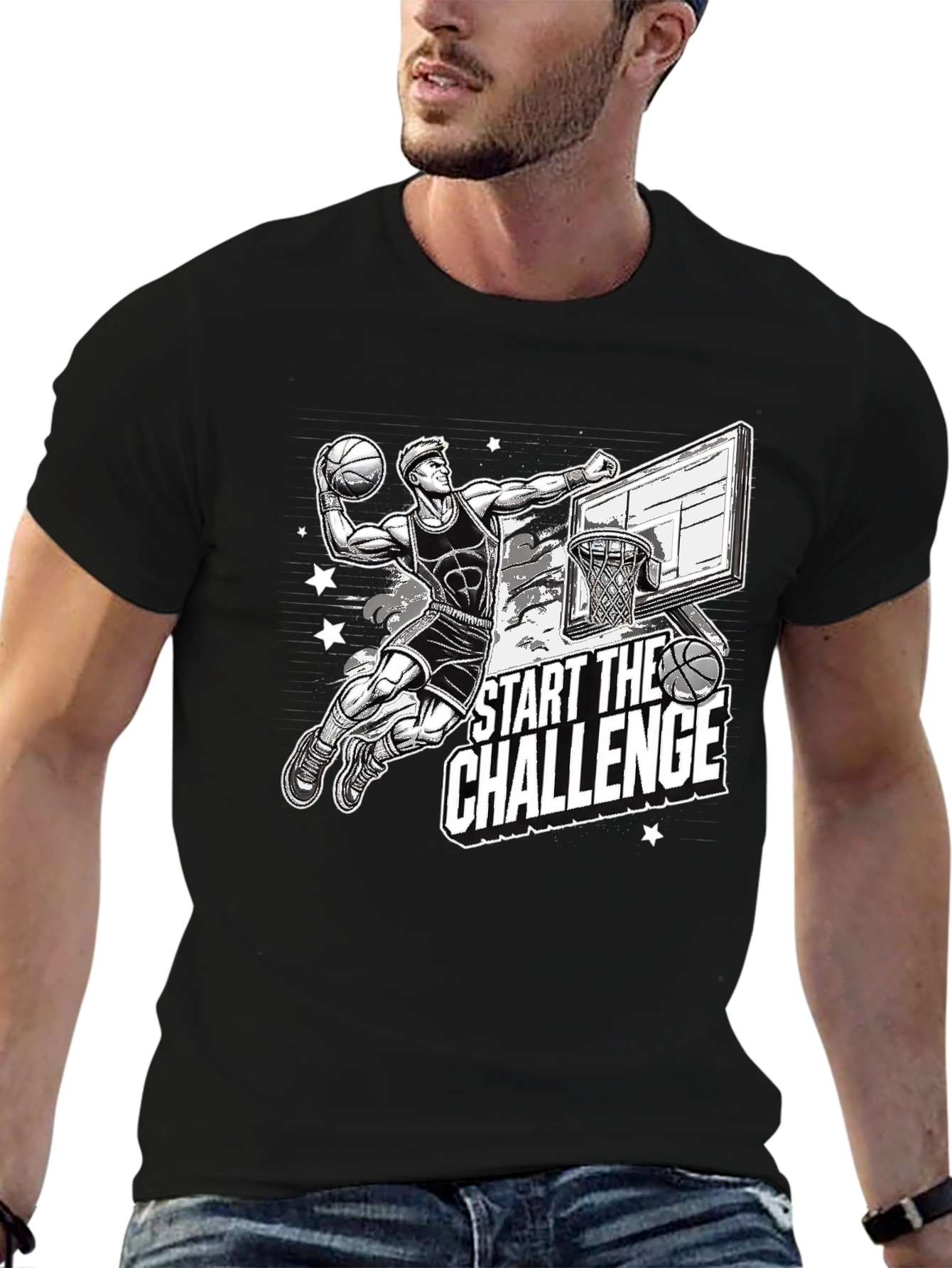Basketball Challenge Graphic T-Shirt