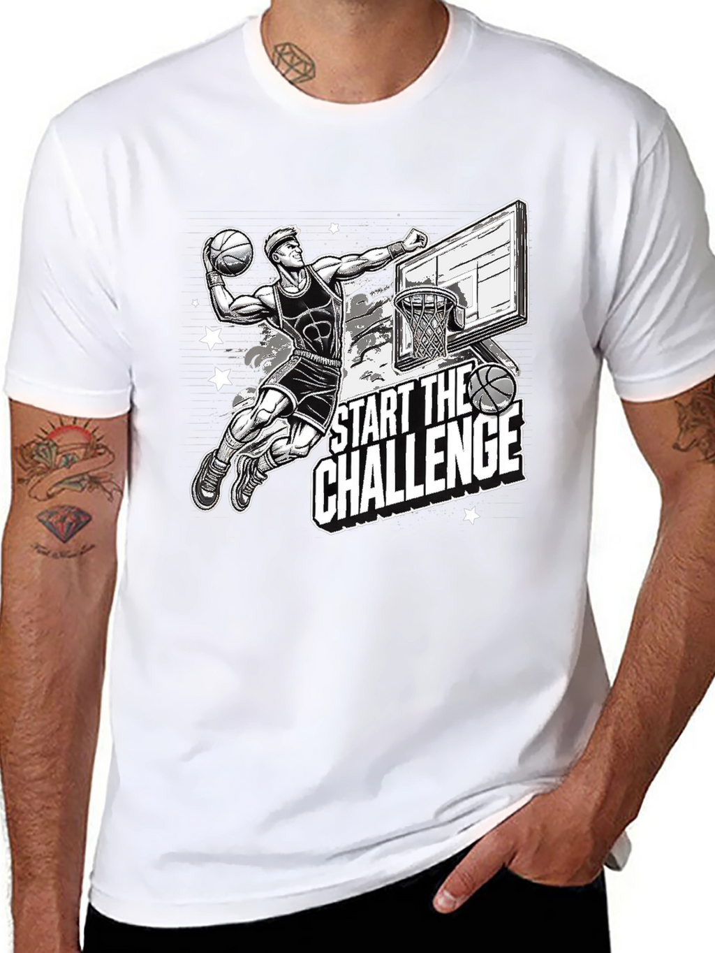Basketball Challenge Graphic T-Shirt
