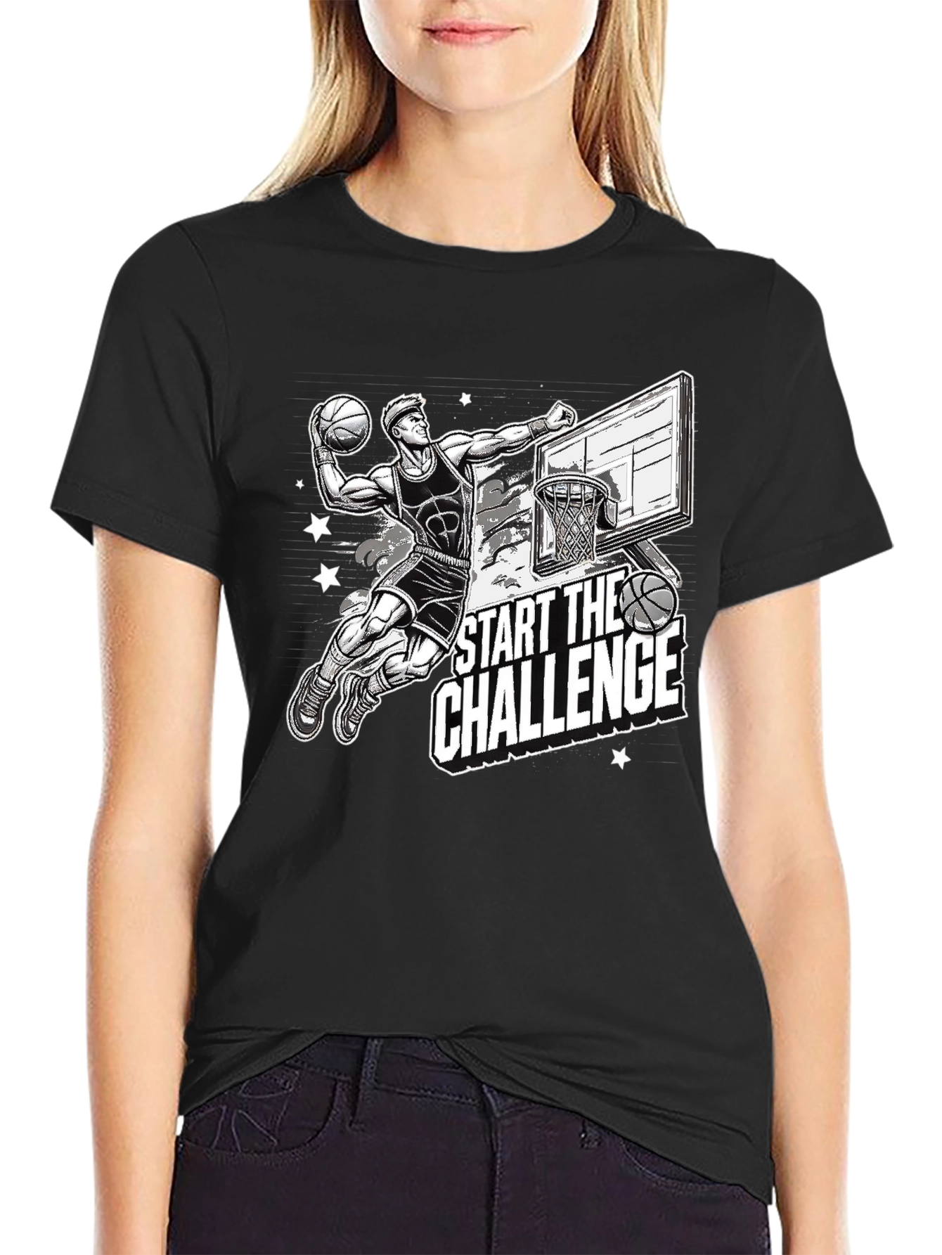 Basketball Challenge Graphic T-Shirt