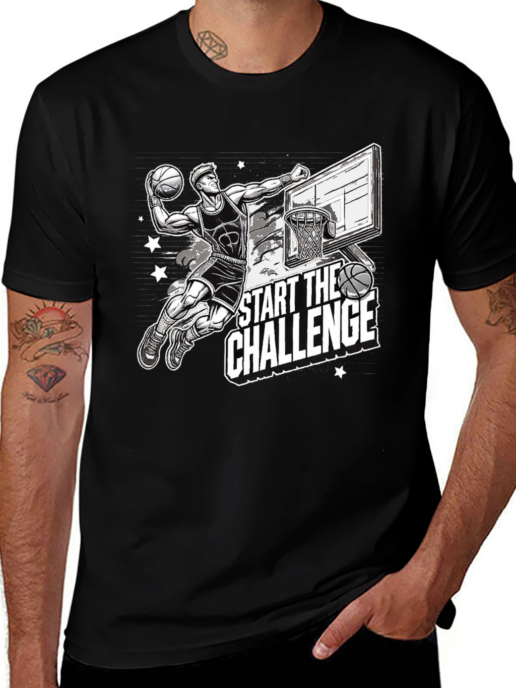 Basketball Challenge Graphic T-Shirt