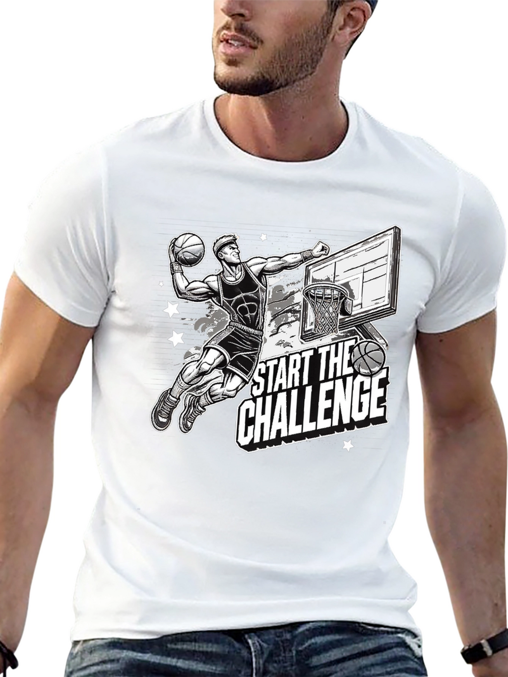 Basketball Challenge Graphic T-Shirt