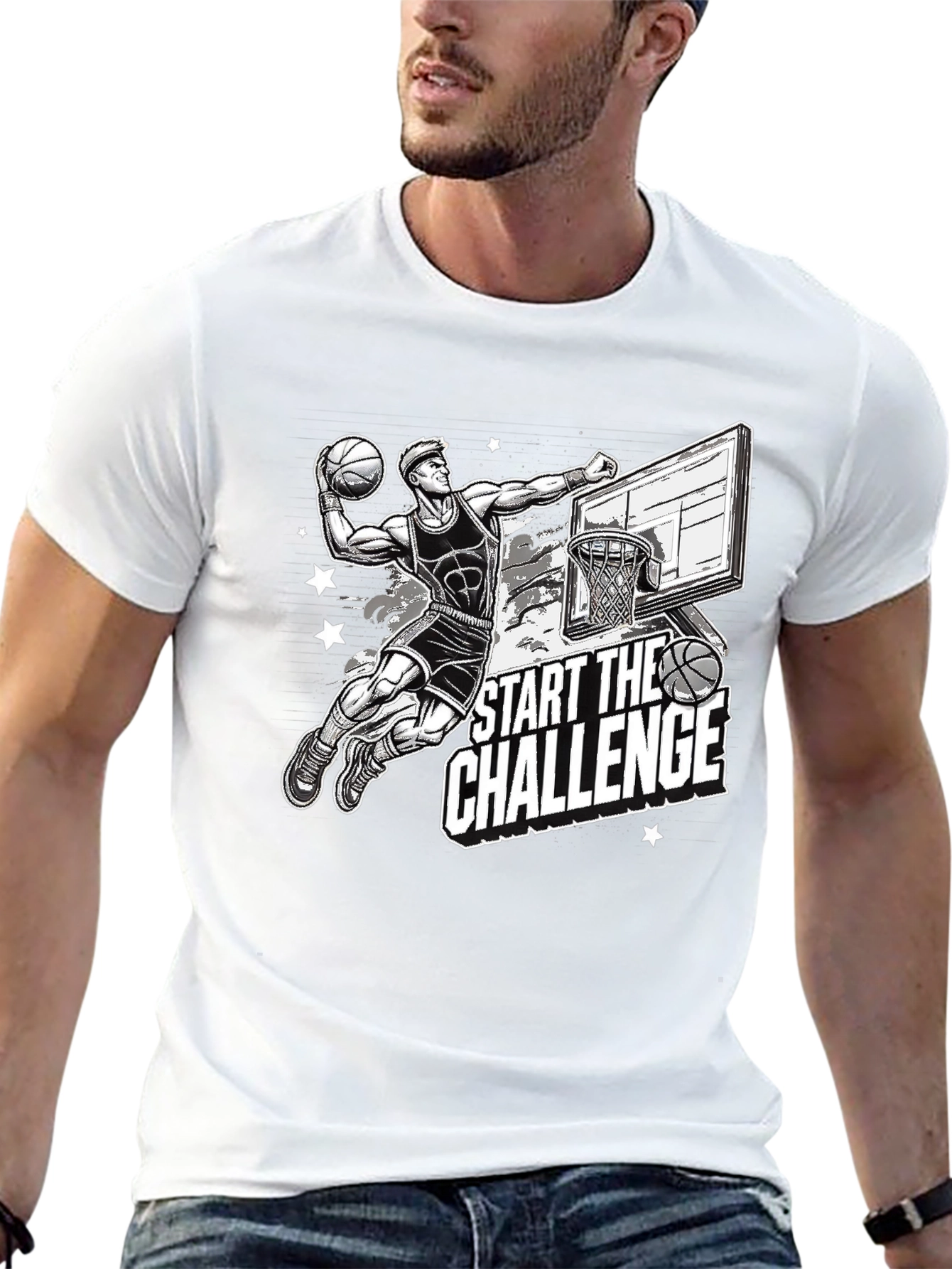Basketball Challenge Graphic T-Shirt