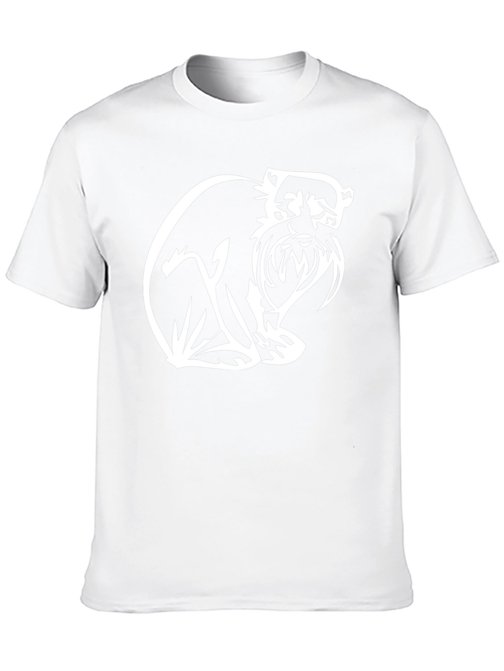 Black T-Shirt with White Schnauzer Graphic Print