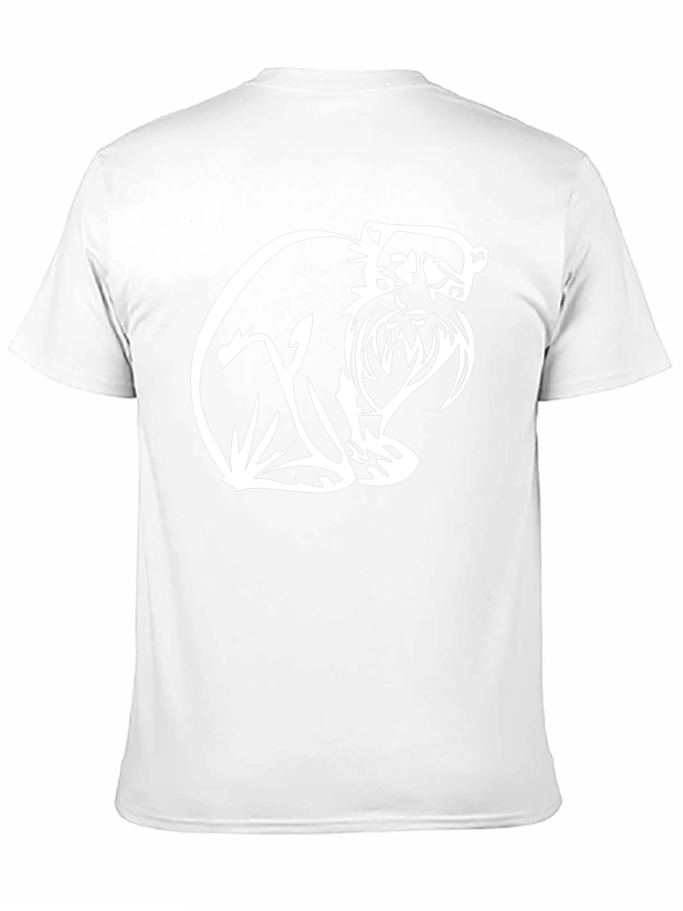 Black T-Shirt with White Schnauzer Graphic Print