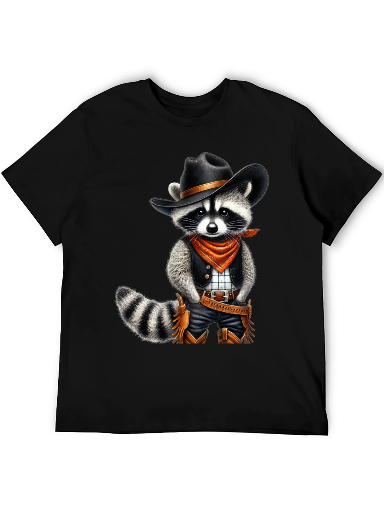 Cowboy Raccoon T-Shirt - Western Style Animal Tee