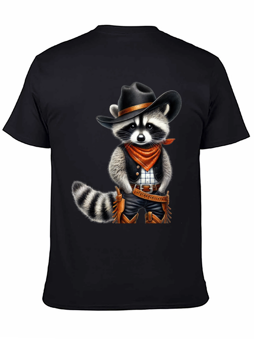 Cowboy Raccoon T-Shirt - Western Style Animal Tee
