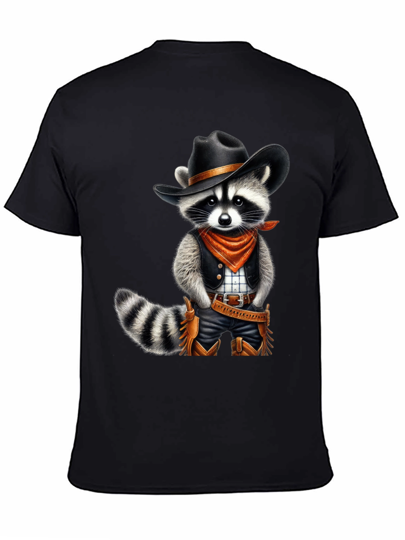 Cowboy Raccoon T-Shirt - Western Style Animal Tee