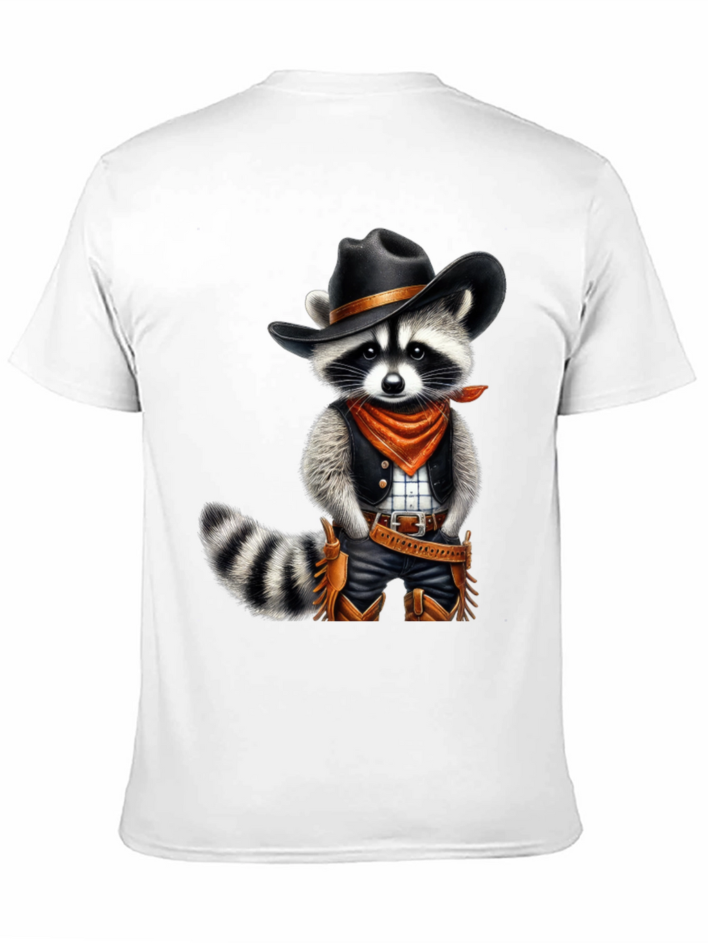 Cowboy Raccoon T-Shirt - Western Style Animal Tee