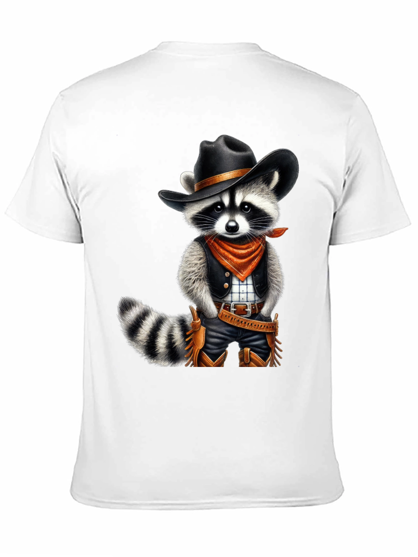 Cowboy Raccoon T-Shirt - Western Style Animal Tee