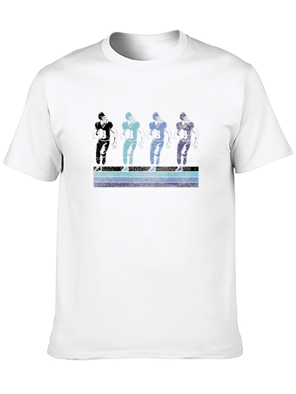 Retro Football Player Graphic T-Shirt