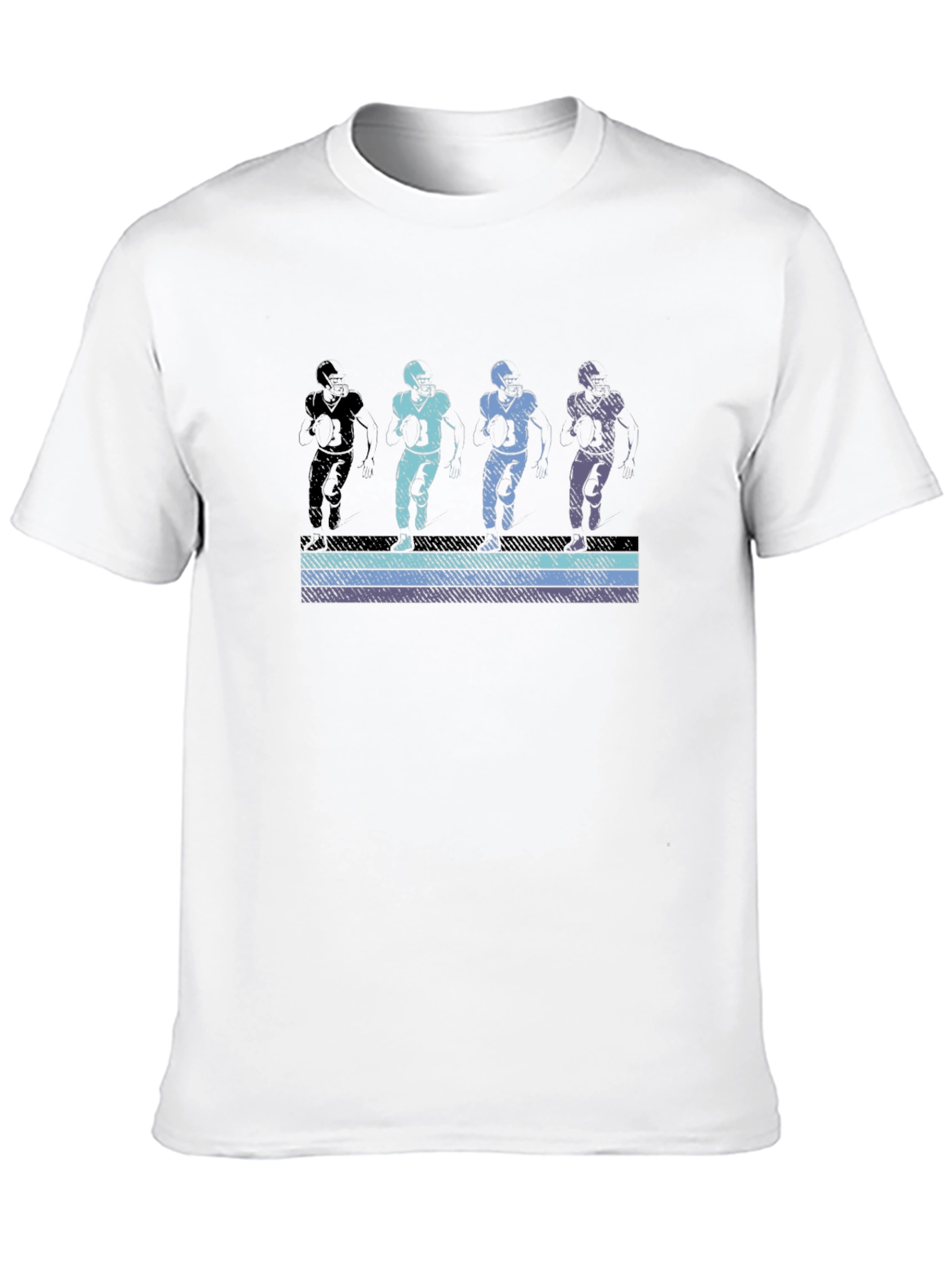 Retro Football Player Graphic T-Shirt