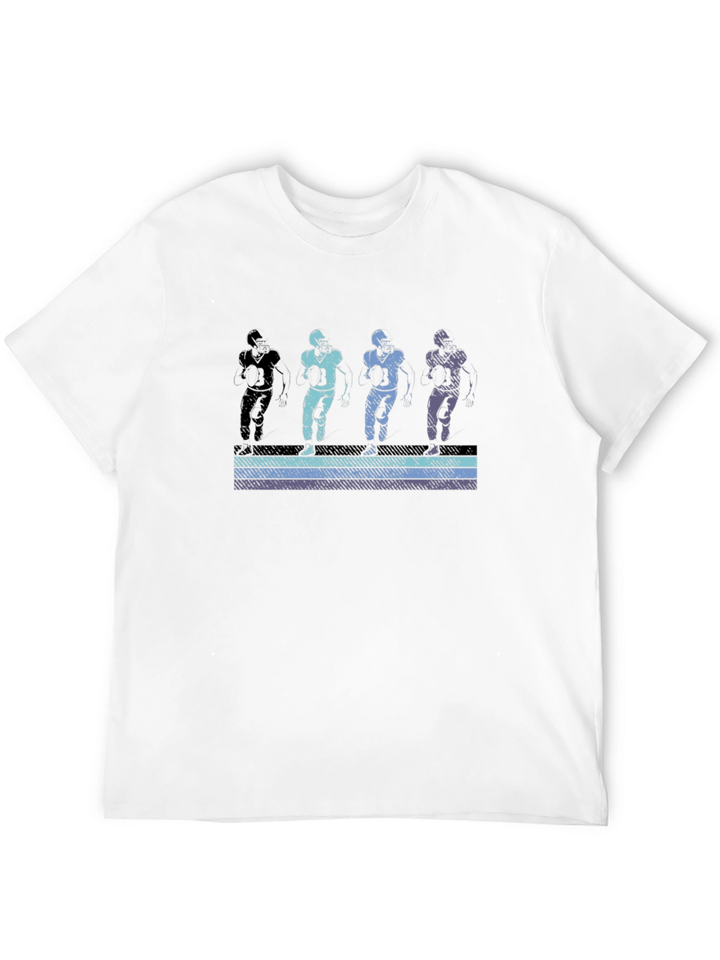 Retro Football Player Graphic T-Shirt