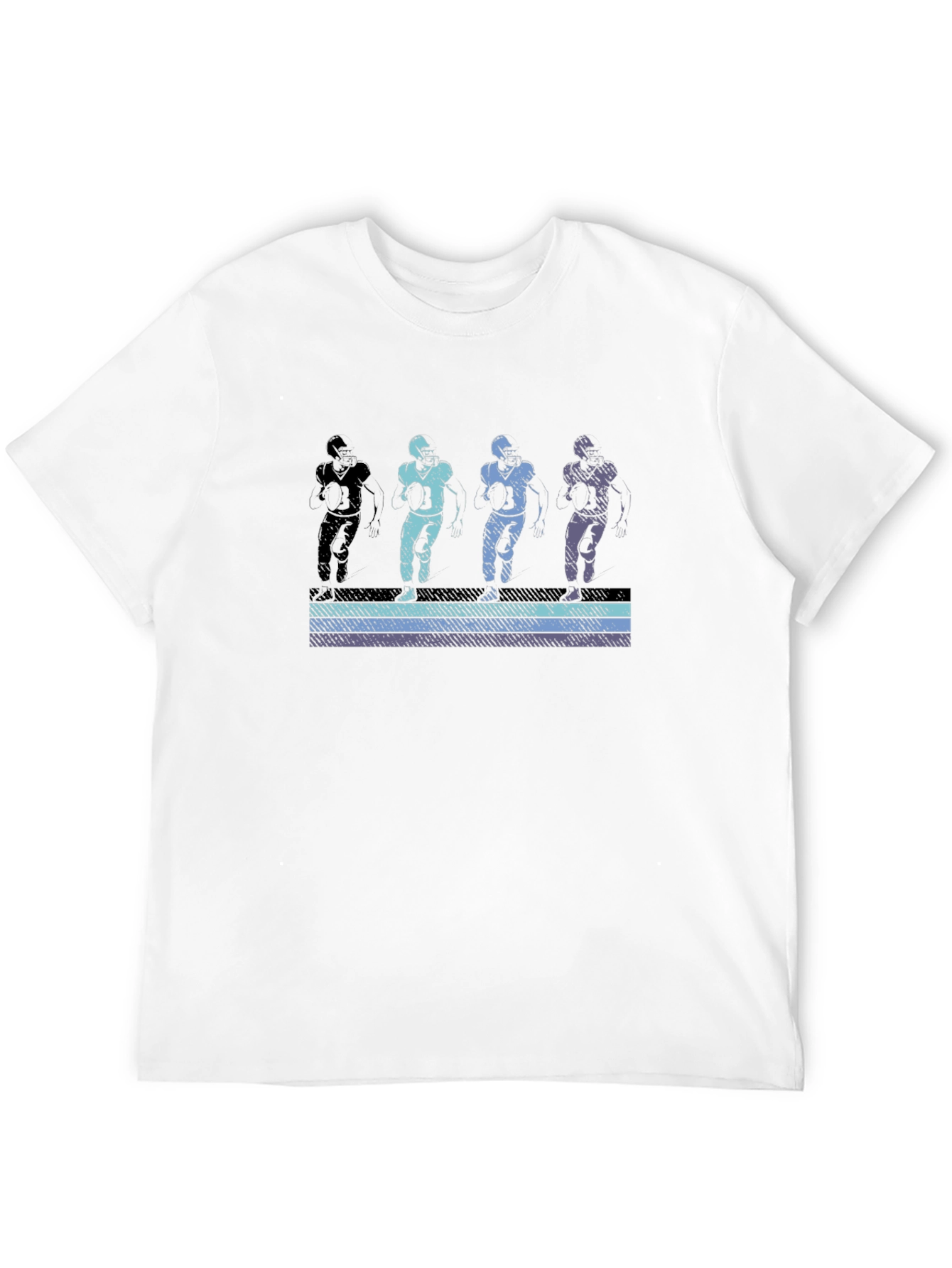 Retro Football Player Graphic T-Shirt