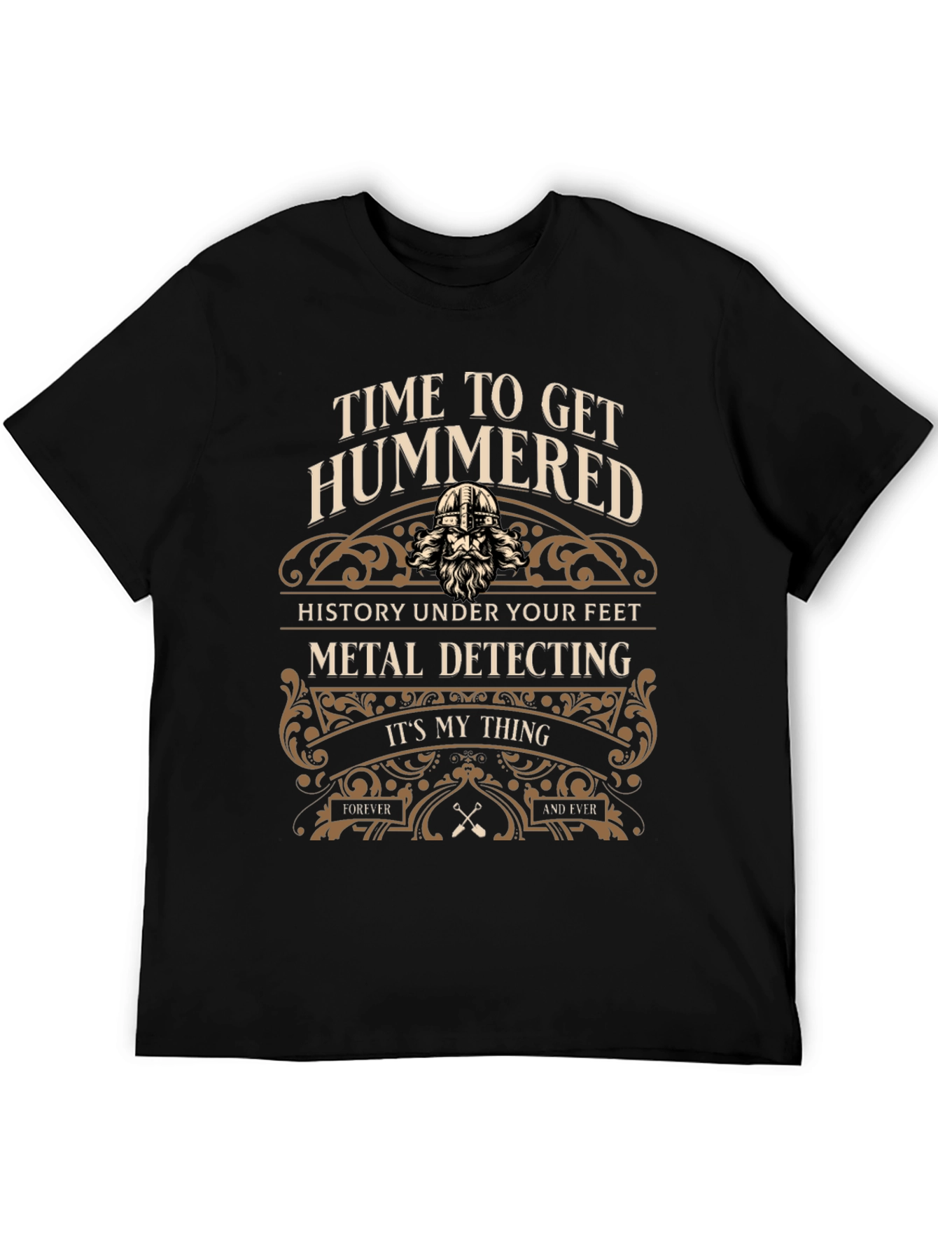 Time to Get Hummered Metal Detecting Black T-Shirt