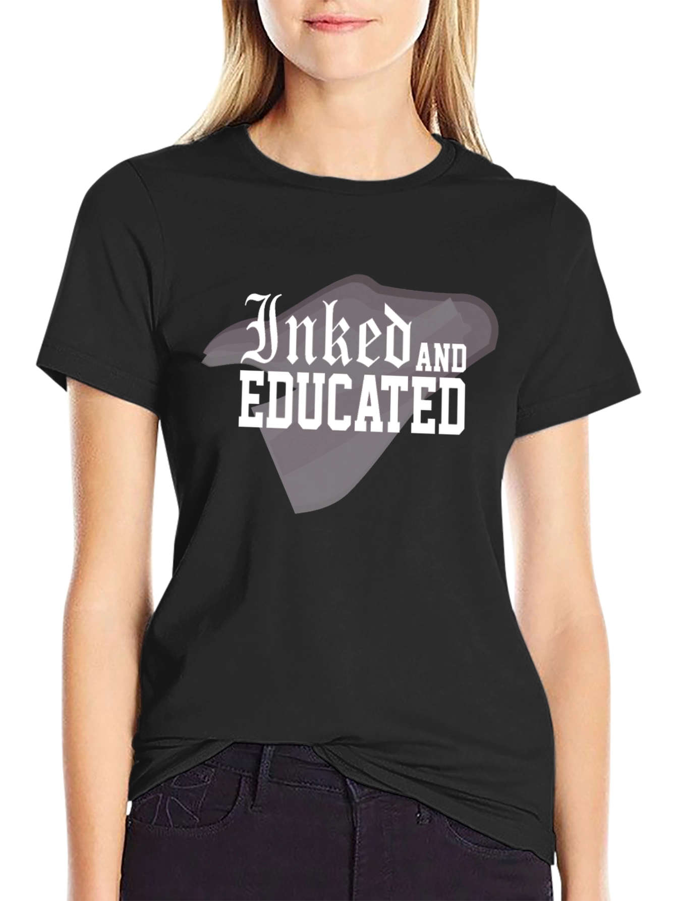 Inked and Educated Graphic T-Shirt - Trendy Black Tee