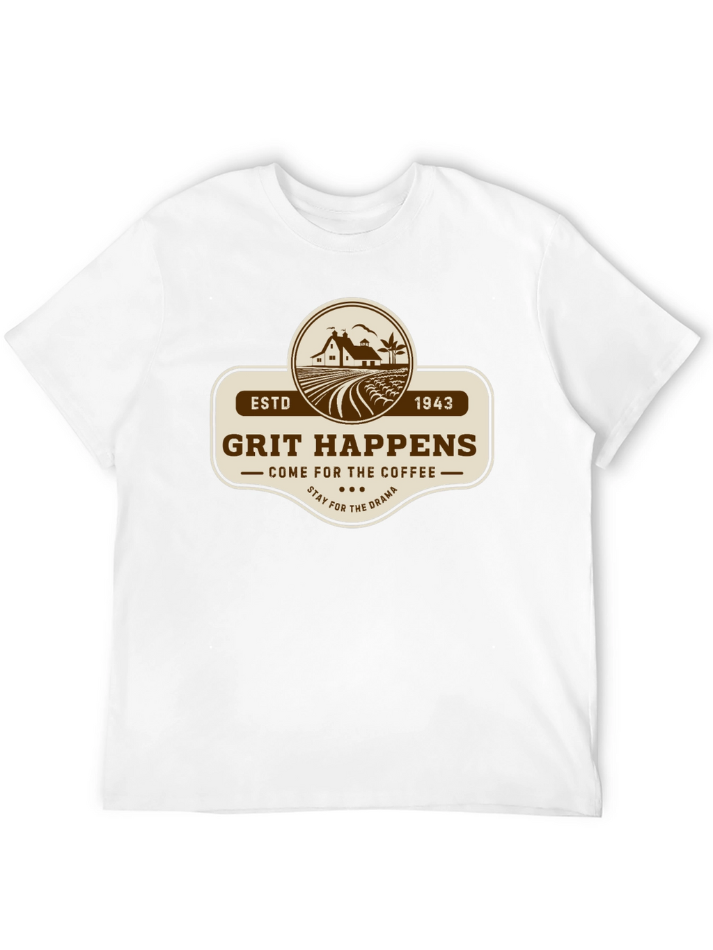 Grit Happens Coffee Drama Black T-Shirt