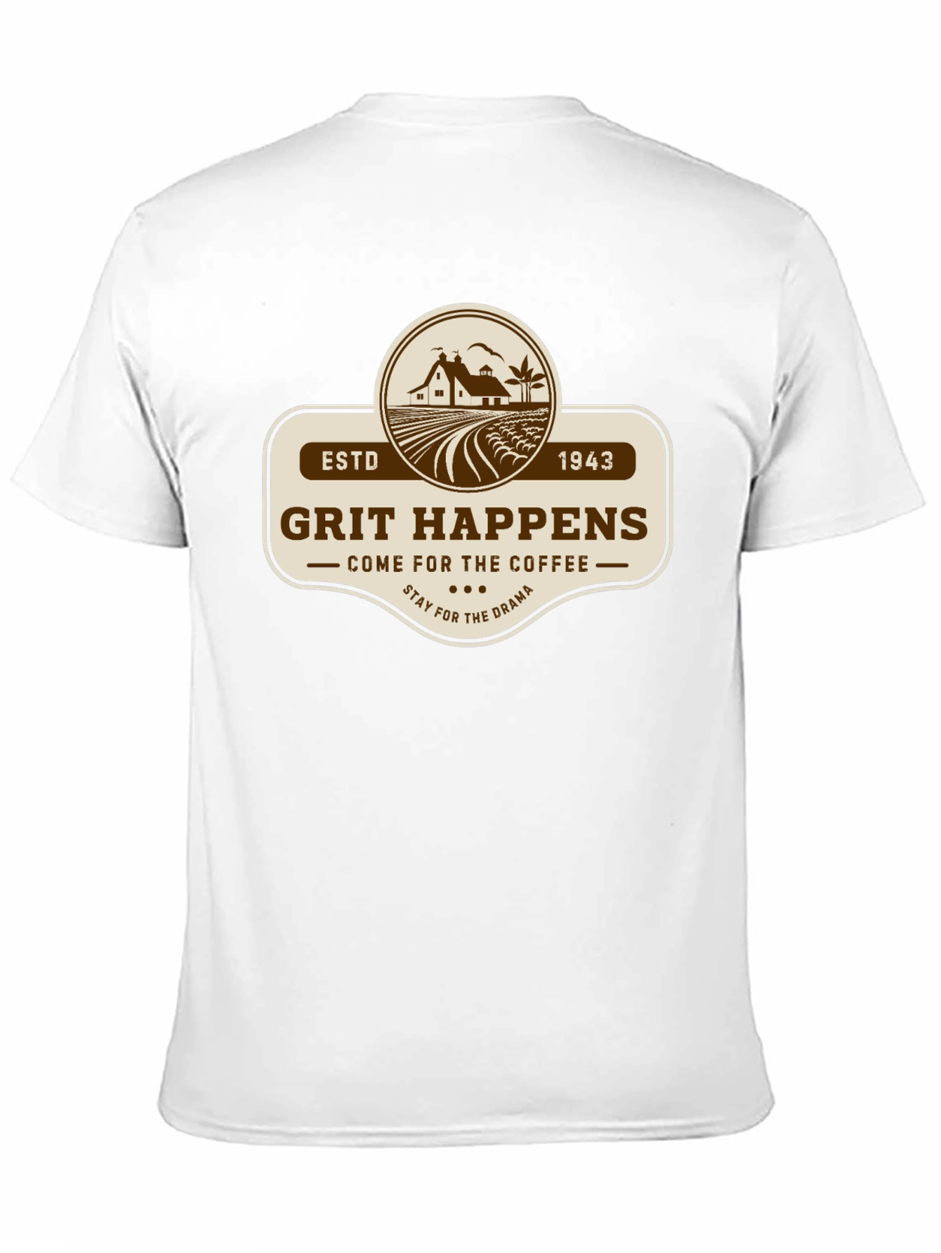 Grit Happens Coffee Drama Black T-Shirt