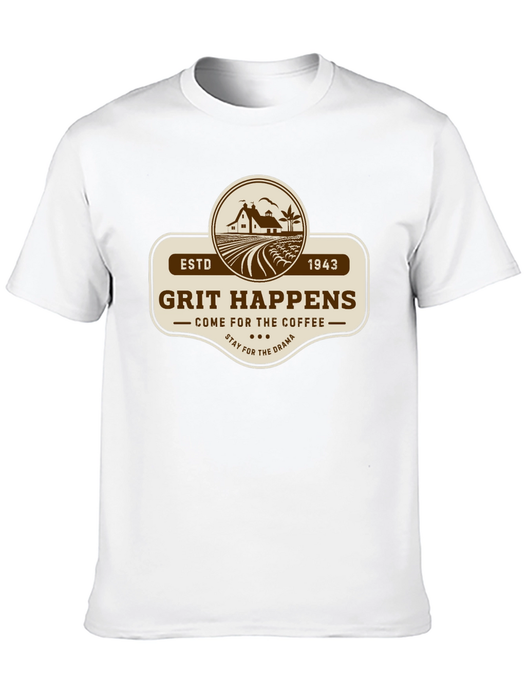 Grit Happens Coffee Drama Black T-Shirt
