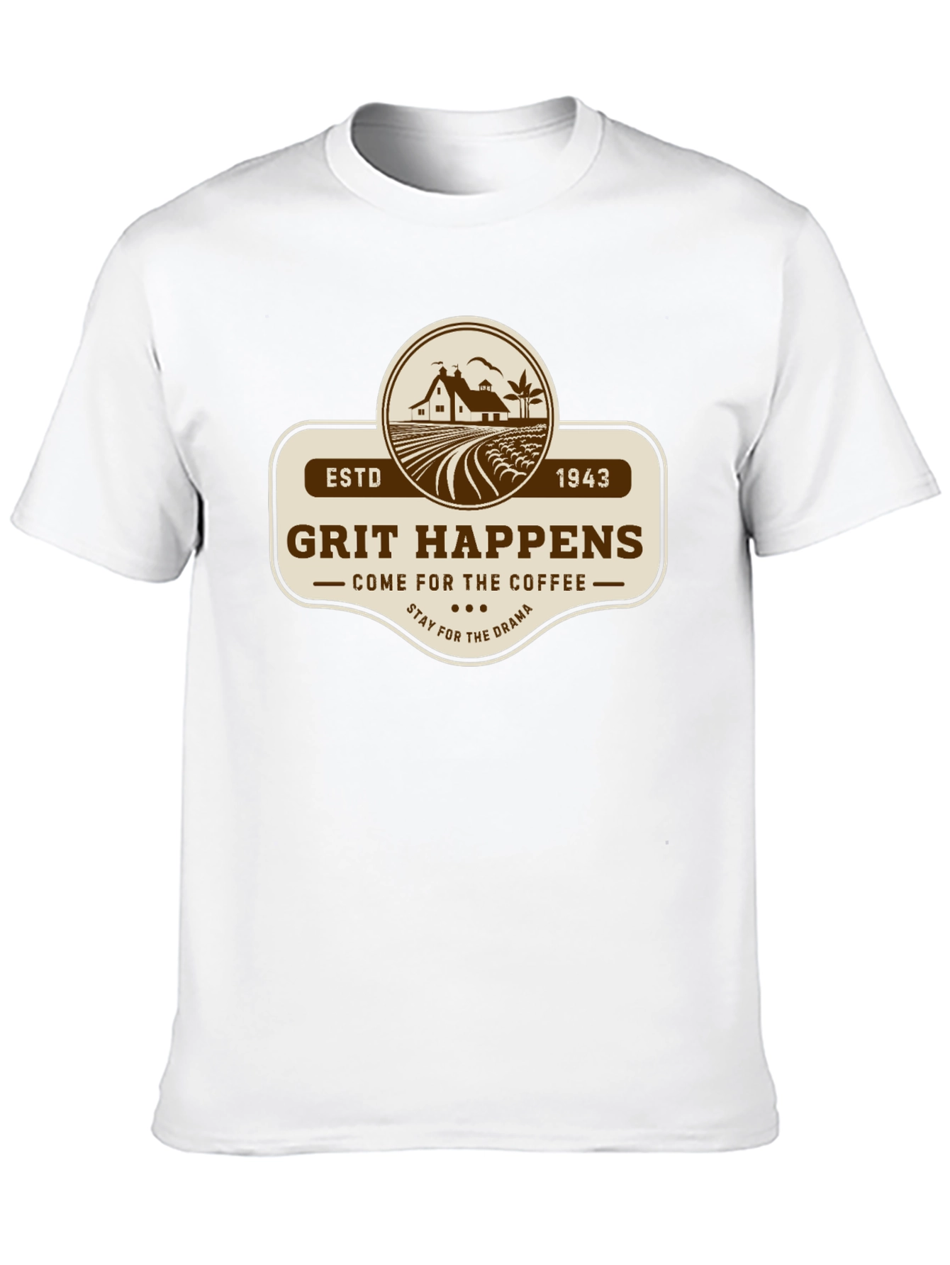 Grit Happens Coffee Drama Black T-Shirt