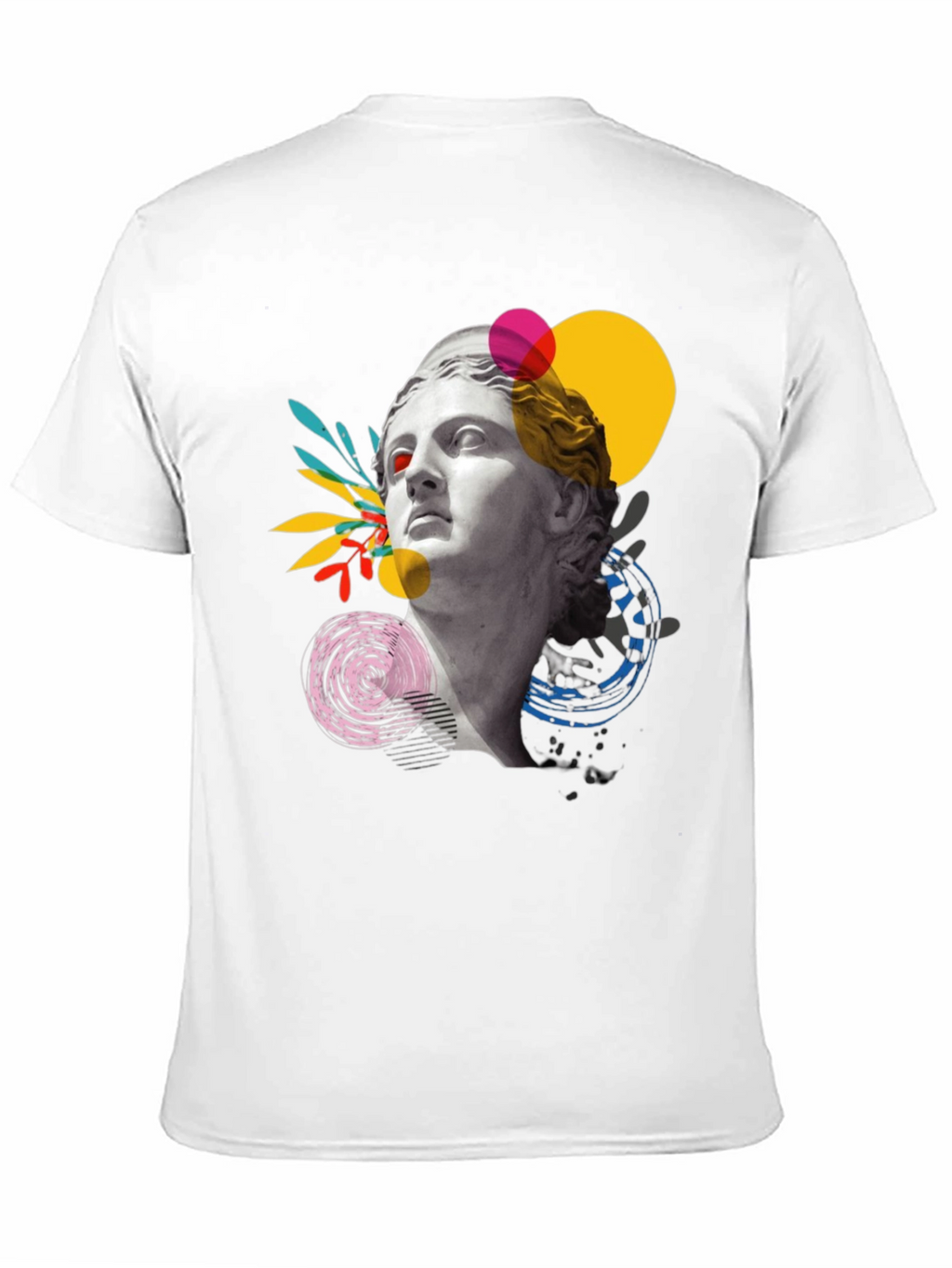 Statue Head Graphic Print Black T-Shirt