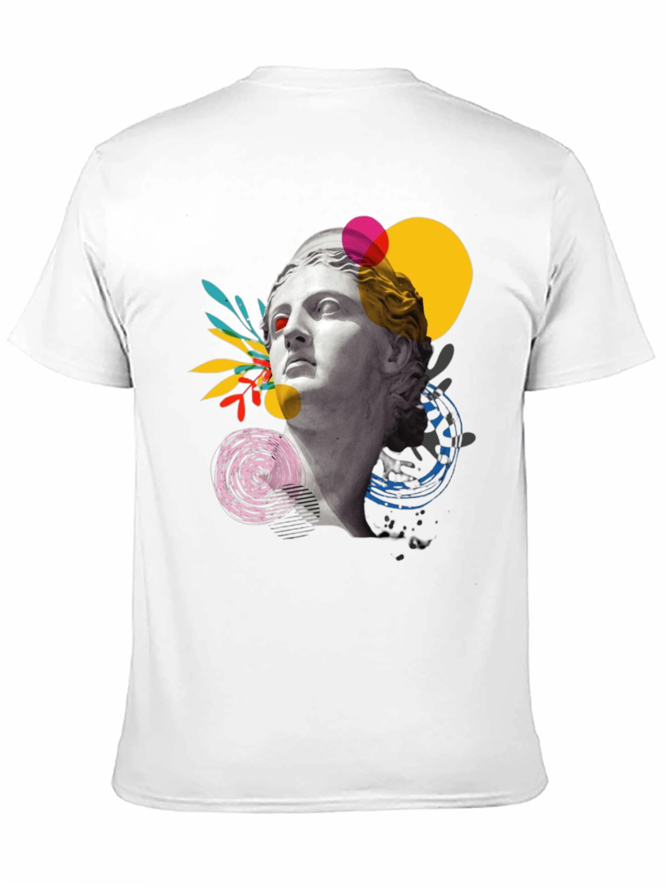 Statue Head Graphic Print Black T-Shirt