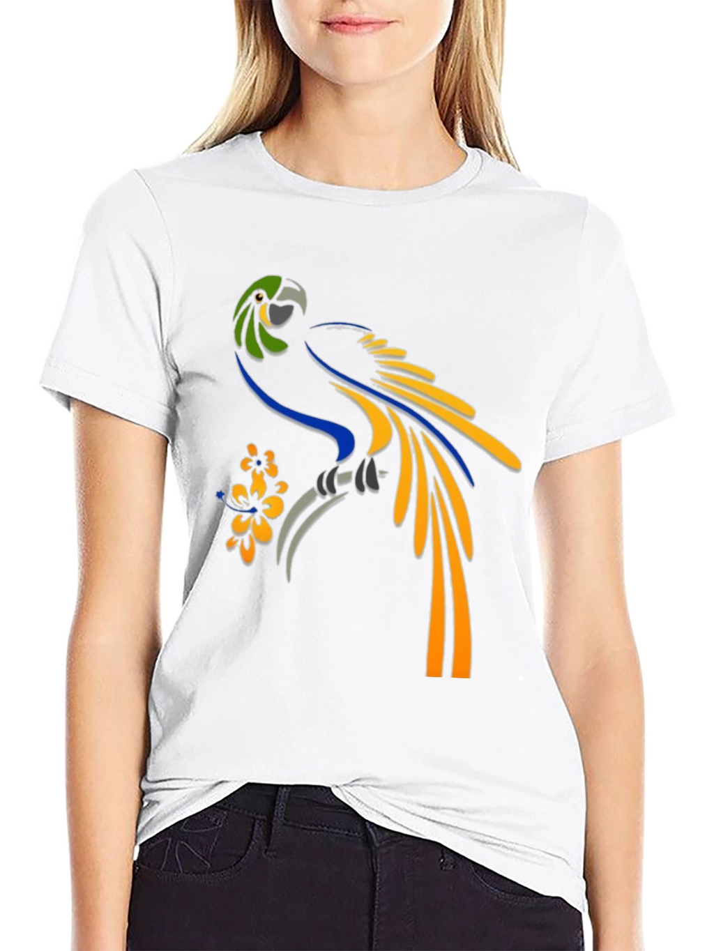 Parrot Graphic Tee - Tropical Bird T-Shirt