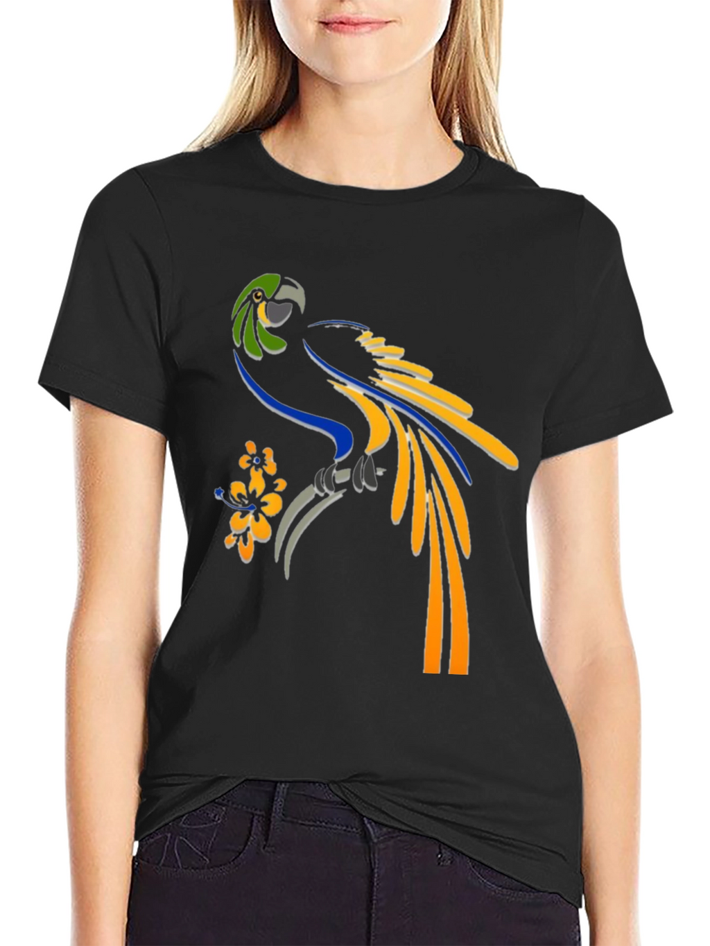 Parrot Graphic Tee - Tropical Bird T-Shirt