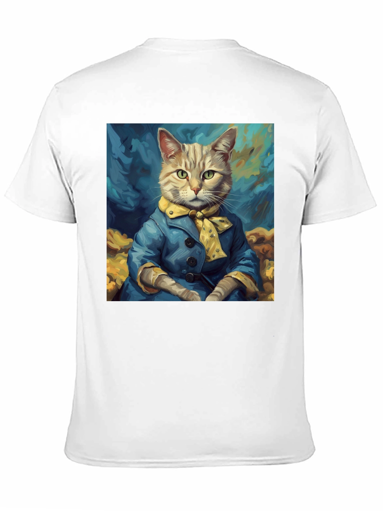Cat Art T-Shirt - Dapper Feline Design