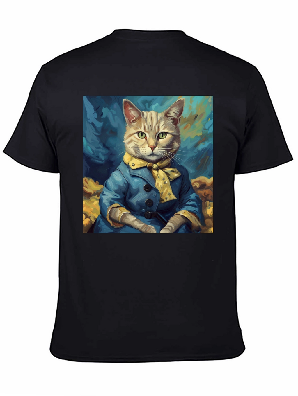 Cat Art T-Shirt - Dapper Feline Design