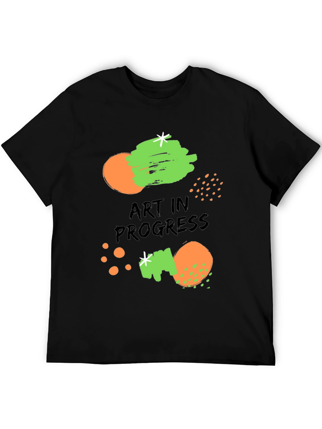 Art in Progress Graphic Print Black T-Shirt