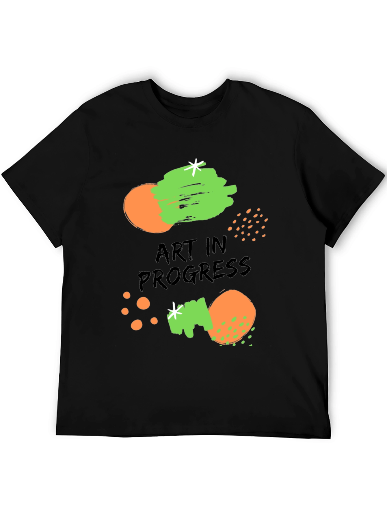 Art in Progress Graphic Print Black T-Shirt