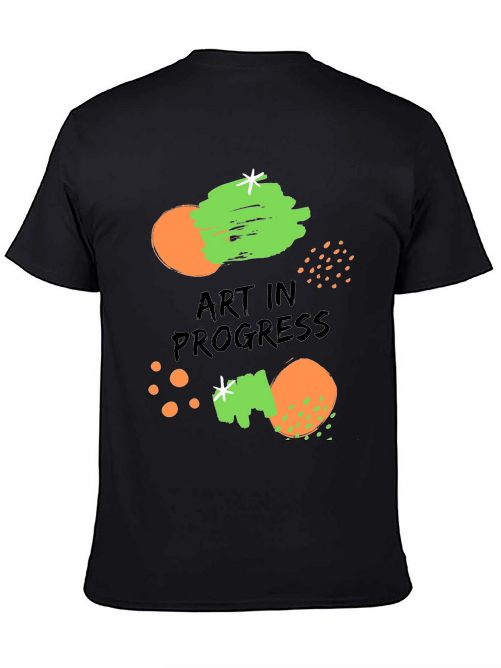 Art in Progress Graphic Print Black T-Shirt