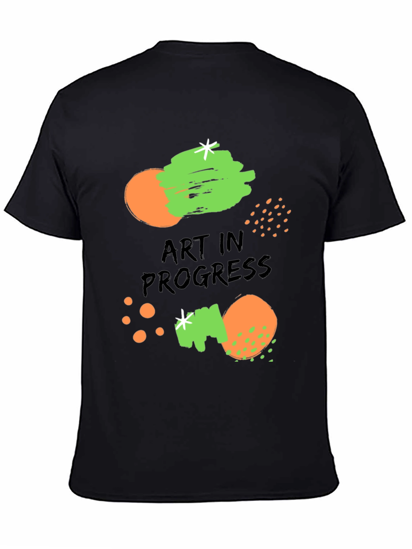 Art in Progress Graphic Print Black T-Shirt