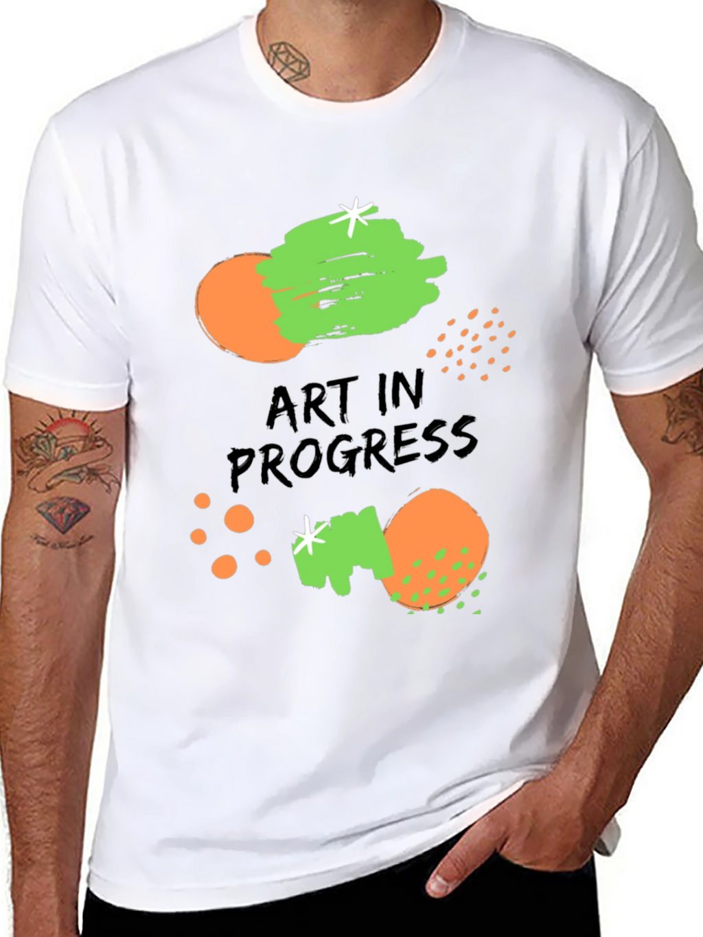 Art in Progress Graphic Print Black T-Shirt