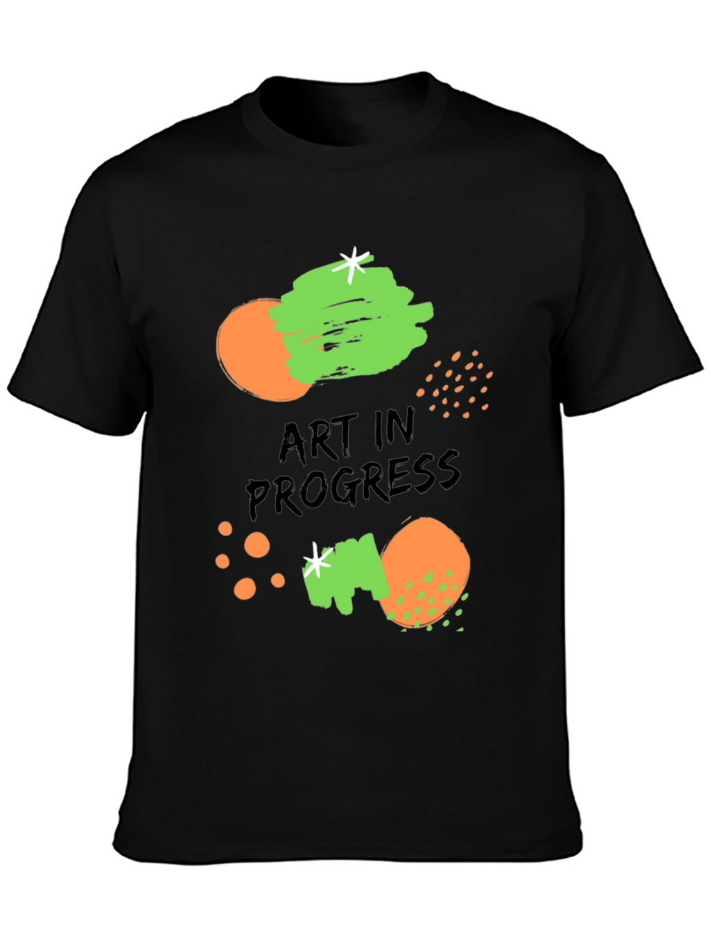 Art in Progress Graphic Print Black T-Shirt